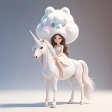 흰 말을 탄 주안룸 안내 캐릭터